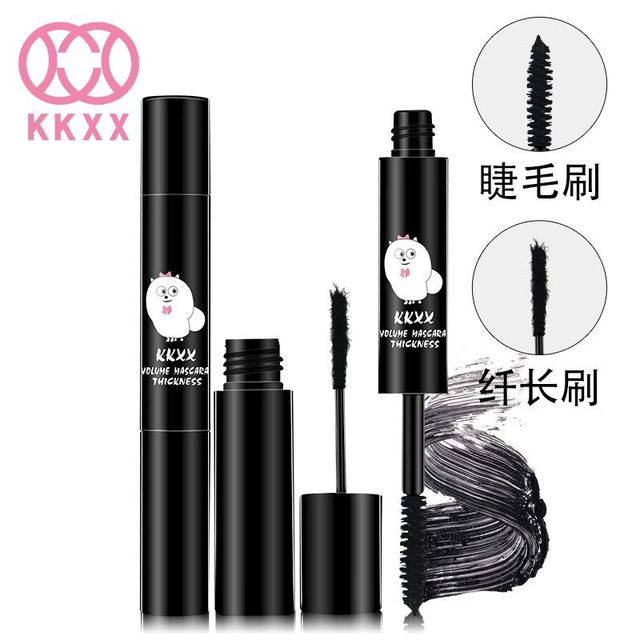 专柜新款双头3D睫毛膏纤维加密加长卷翘纤长防水不晕染